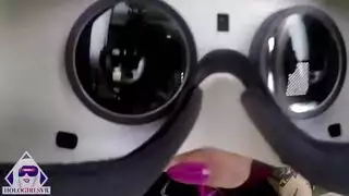 مص الزوجة الساخن وثلاثي الواقع الافتراضي الإباحي المباشر